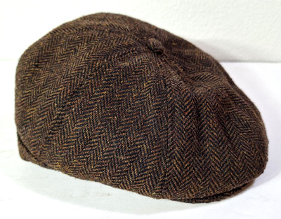 English Tweed Cap Heritage Traditions Wool Blend Brown Large