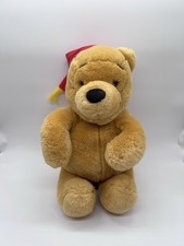 Vintage Winnie the Pooh Heartbeat Plush 90s Cuddle Toy with Red Nightcap 14  