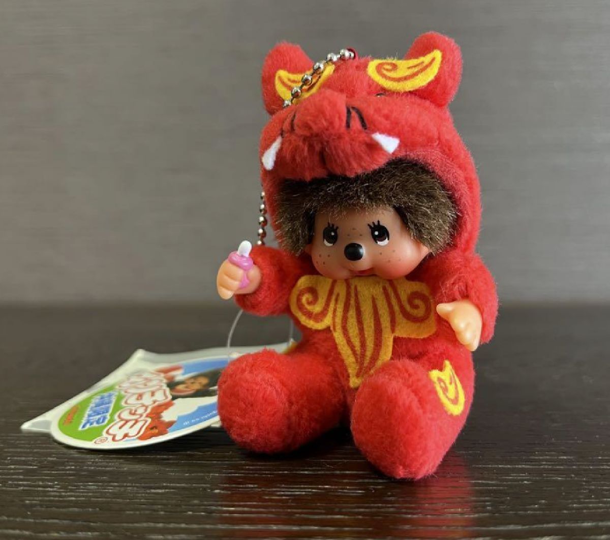 Monchhichi Red Plush Toy Okinawa Exclusive Shisa Costume Sekiguchi