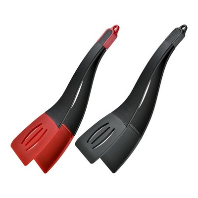 2 in 1 Spatel und Zange Set Eier Braten Spatel Antihaft Brot Clip Silikon