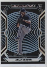 2021 Panini Chronicles Obsidian Electric Etch Carolina Blue Ian Anderson #60 ut4