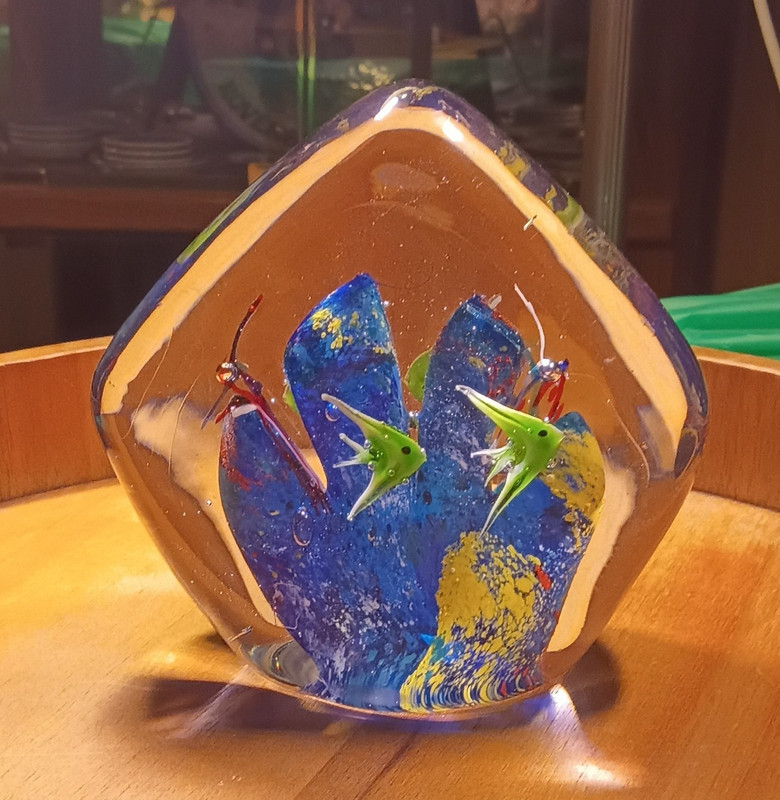 Muranostyle SDS SeapootGroup Art GlassFish Paperweight Appx 5in Tal 5 Wid 4pound