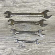 Vtg S-K Lectrolite Double Open End Wrench Set 3/4 7/8 5/8 19/32 11/16 3/8 7/16