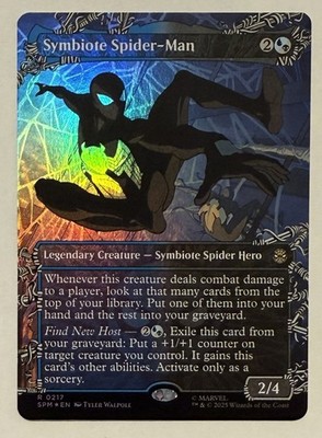 Symbiote Spider-Man Borderless Foil - Marvel's Spider-Man MTG