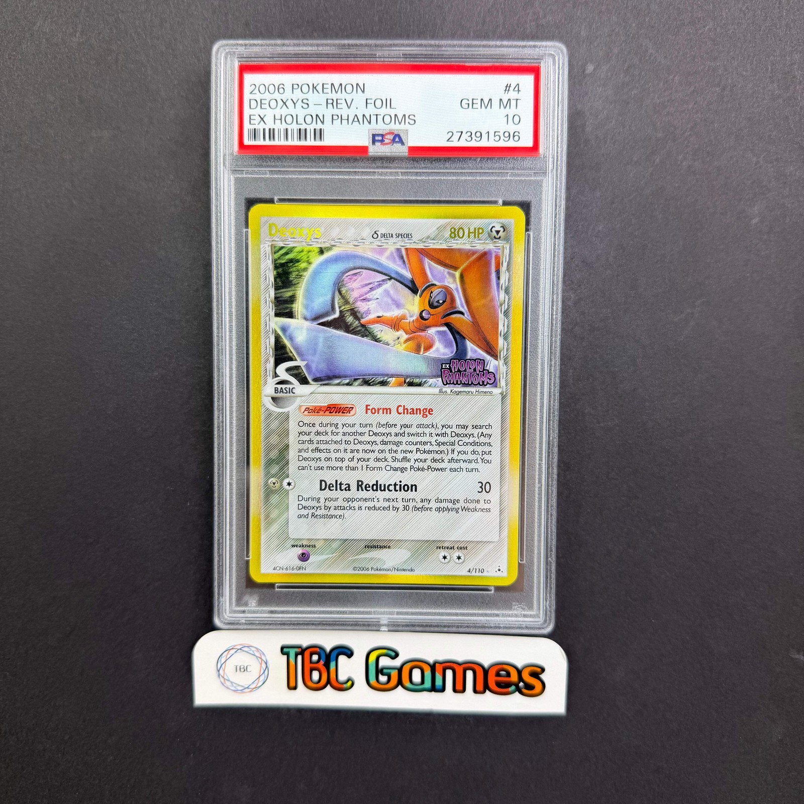 Deoxys Holon Phantoms Reverse Holo 4/110 PSA 10