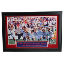 1999 US Women's World Cup Champions 8 Signature Signed Framed 12"x21" Photo (CX)