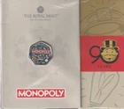 Royal Mint Monopoly 90th Year Digitally Coloured Fifty Pence Limited Edition