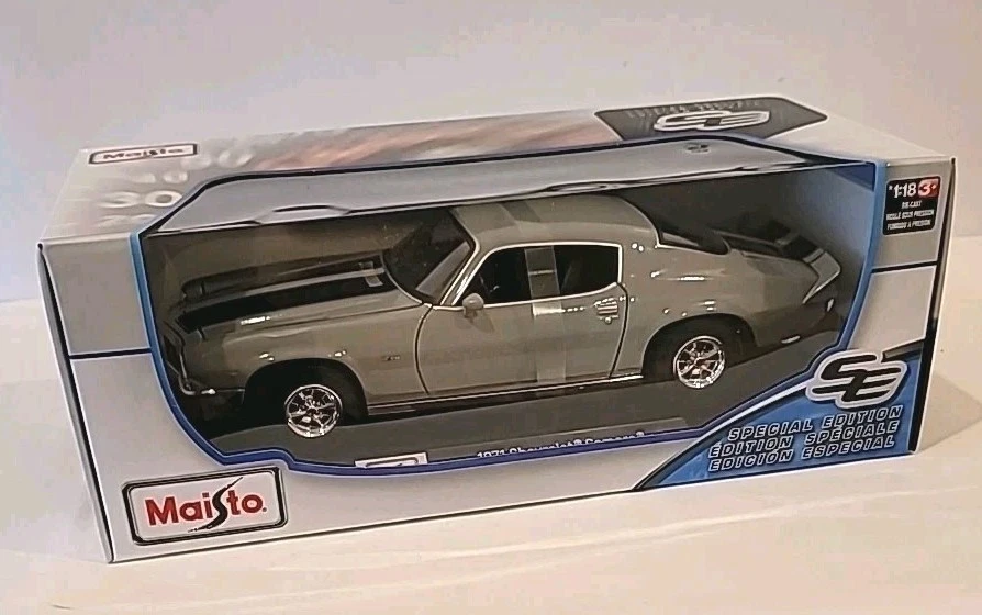 1971 Chevrolet Camaro - серый Maisto 1:18 специальный выпуск модель автомобиля в коробке - Изображение 2 из 4