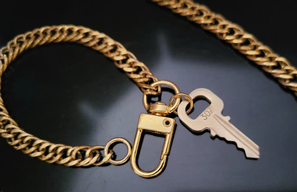 Auténtico Louis Vuitton Candado Cerradura Llave y Monet Cadena Collar Pulsera Foto 4 de 4