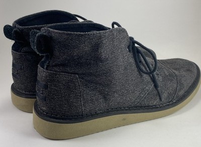 Toms Black Chukka Mateo Ankle Boots Black Charcoal Mens Size  display picture 3