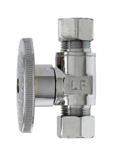 Straight Supply Stop Valve,Chrome,3/8-In. O.D. Compressionx3/8-In. O.D. Compress