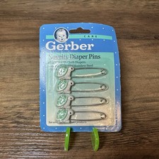 Vintage 1991 Gerber Novelty Diaper Pins 4 Pack Turtles Hong Kong New