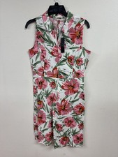 Tahari Size 6 Floral Print Sleeveless Dress
