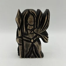 Wood Morrigan War goddess Raven Crow Pagan Wicca - Altar Witch / Witchcraft