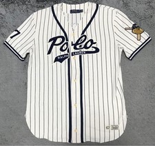 Ralph Lauren Polo Bear Men Top Striped Baseball Shirt Limited Edition VHTF Popul