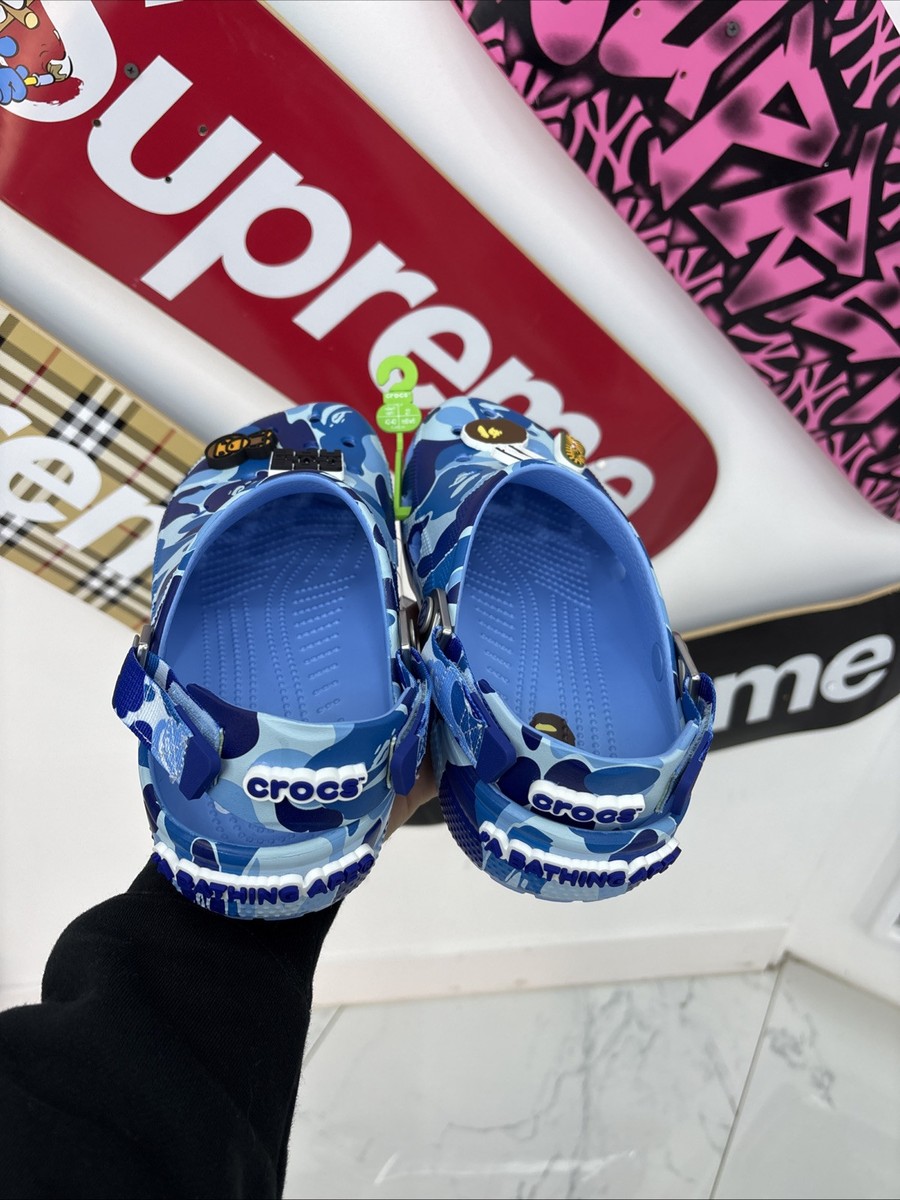 Bape x Crocs Blue Size US SIZE 9 FAST SHIP ✓ | eBay Bape x Crocs Blue Size US SIZE 9 FAST SHIP ✓ | eBay