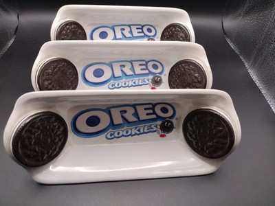 Vintage Kraft Oreo Cookies Ceramic Snack Tray Banana Split Ice Cream Bowl Lot 3