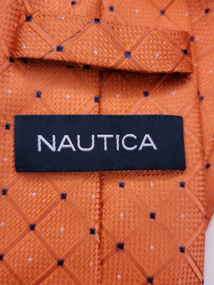 Corbata formal para hombre Nautica 59"Lx3"W naranja Foto 3 de 4