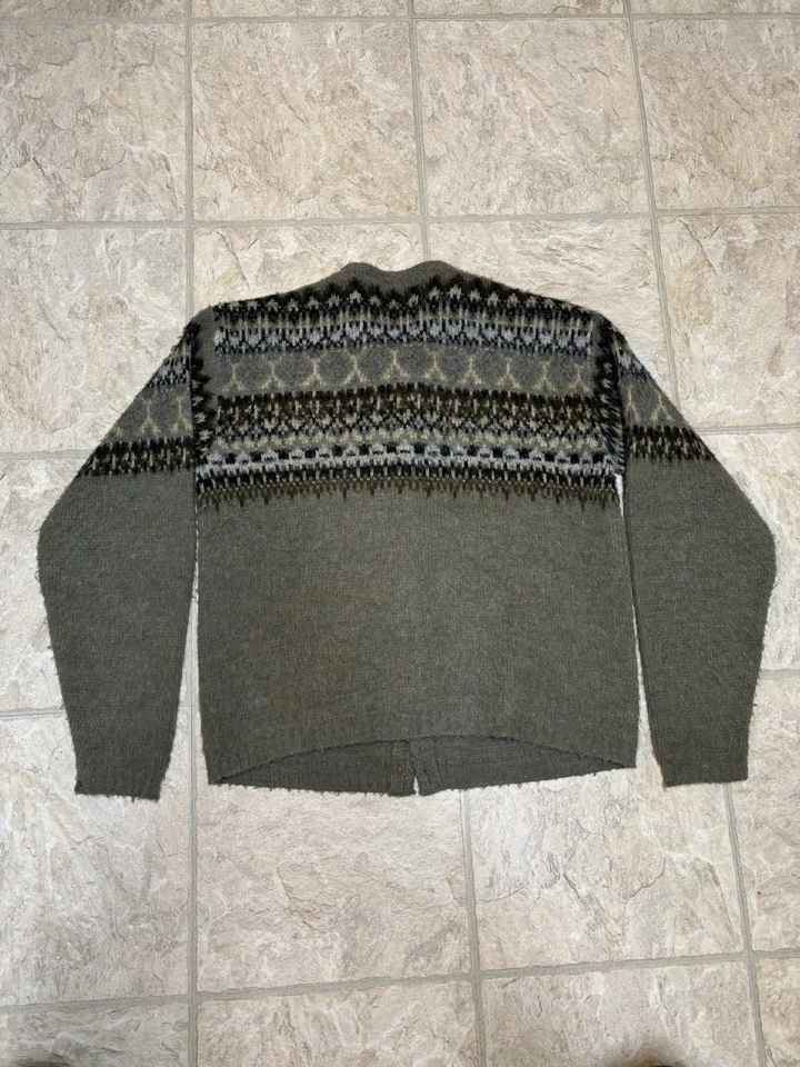 Cárdigan Suéter Grunge De Colección Jantzen Mohair Fair Isle Lana Difusa Kurt Cobain Talla S Foto 4 de 4