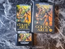 Golden Axe II Sega Genesis Complete CIB Authentic Contacts Cleaned 