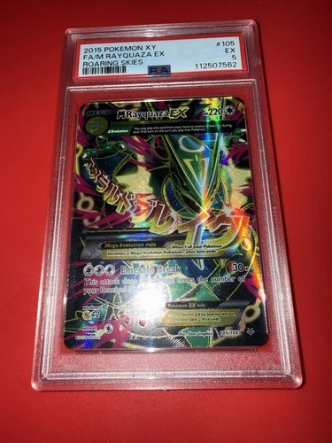 Pokémon 2015 Roaring Skies M Rayquaza EX 105 Full Art Ultra Rare Holo PSA 5
