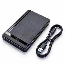 Image of 2.5" Hard Drive Enclosure USB 3.0 SATA to USB HDD SSD External Case Caddy Black