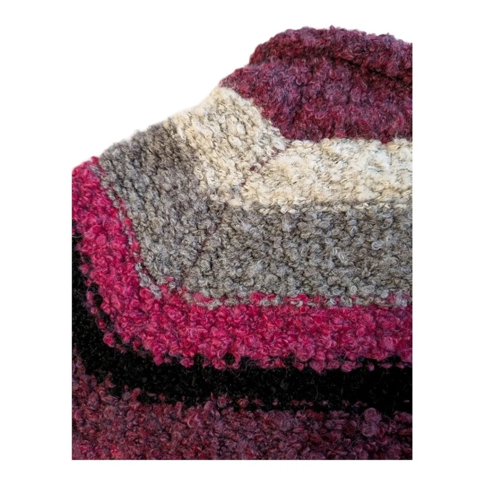 Suéter grueso tejido vintage The Limited mezcla de lana a rayas cuello falso talla S años 90 Foto 3 de 4