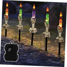 Halloween Decorations Tabletop Candle Lights with Skeleton Ghost Hand, 5 Pack