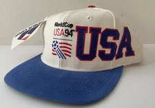 Vintage 90s World Cup USA 94 Hat Soccer 1994 Wrap Around Snapback Apex One NEW