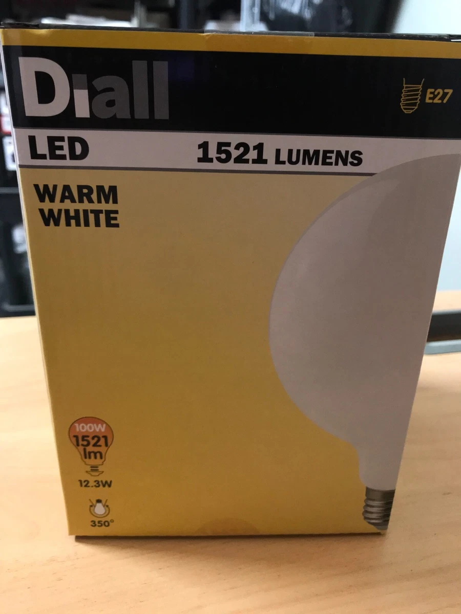 DIALL 1521 100W LUMENS GLS WARM WHITE LED LARGE GLOBE LIGHT BULB 130MMx177MM