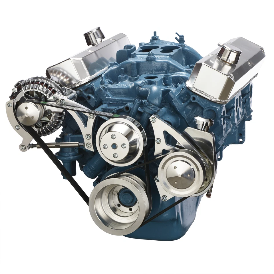 Small Block Chrysler Serpentine Pulley Kit 318 340 360 Mopar Power Steering - Image 4 of 4