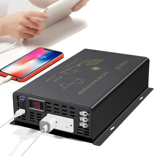48V 120V Pure Sine Wave Inverter 3000W Power Converter Car Truck Solar USB 2.4A - Picture 6 of 7