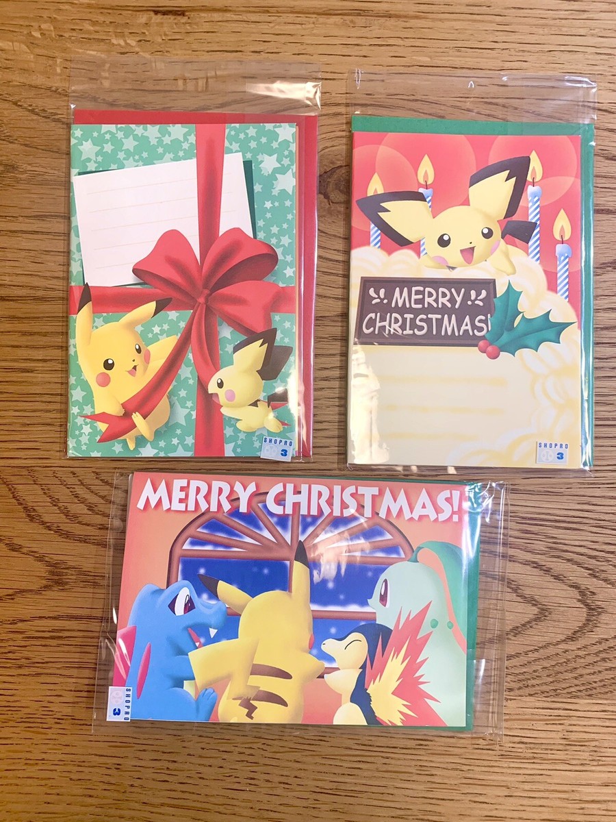3SET] Pokemon Christmas Post Card Unopened From Japan Vary