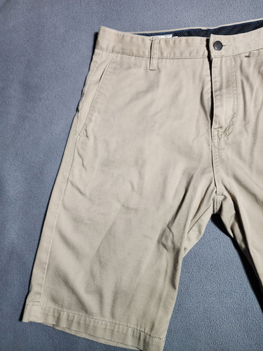 Volcom Shorts Mens Size 30 Khaki Brown Chino Golf Walking Belt Loops Button Zip - Picture 2 of 20