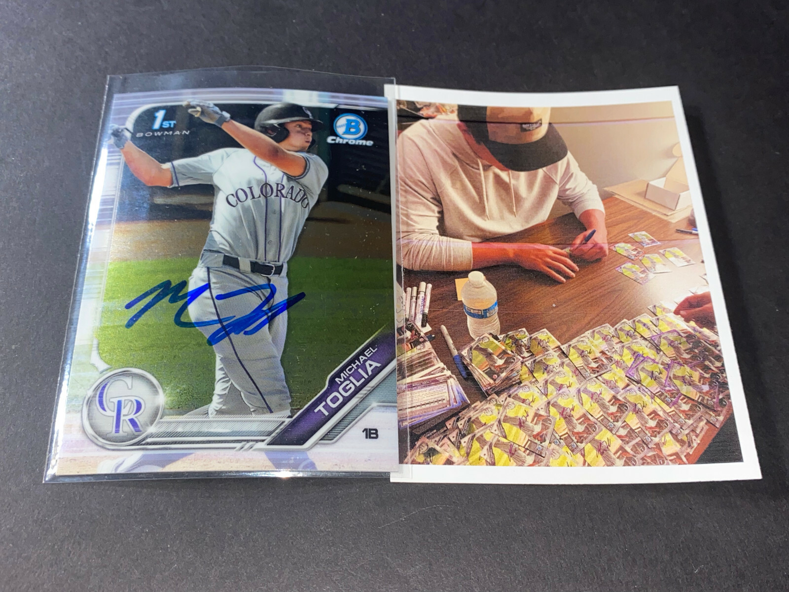 Michael Toglia Rockies Auto Signed 2019 1st Bowman Chrome