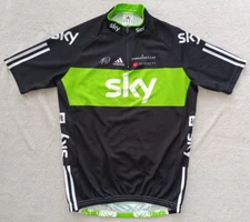 SKY Pinarello Adidas Uci Team mens Black Green cycling jersey size L