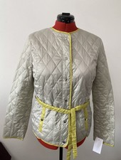 Jobis Designer Ladies Light Jacket Coat Silver Quilted Diamond Size Uk 14 Bnwt