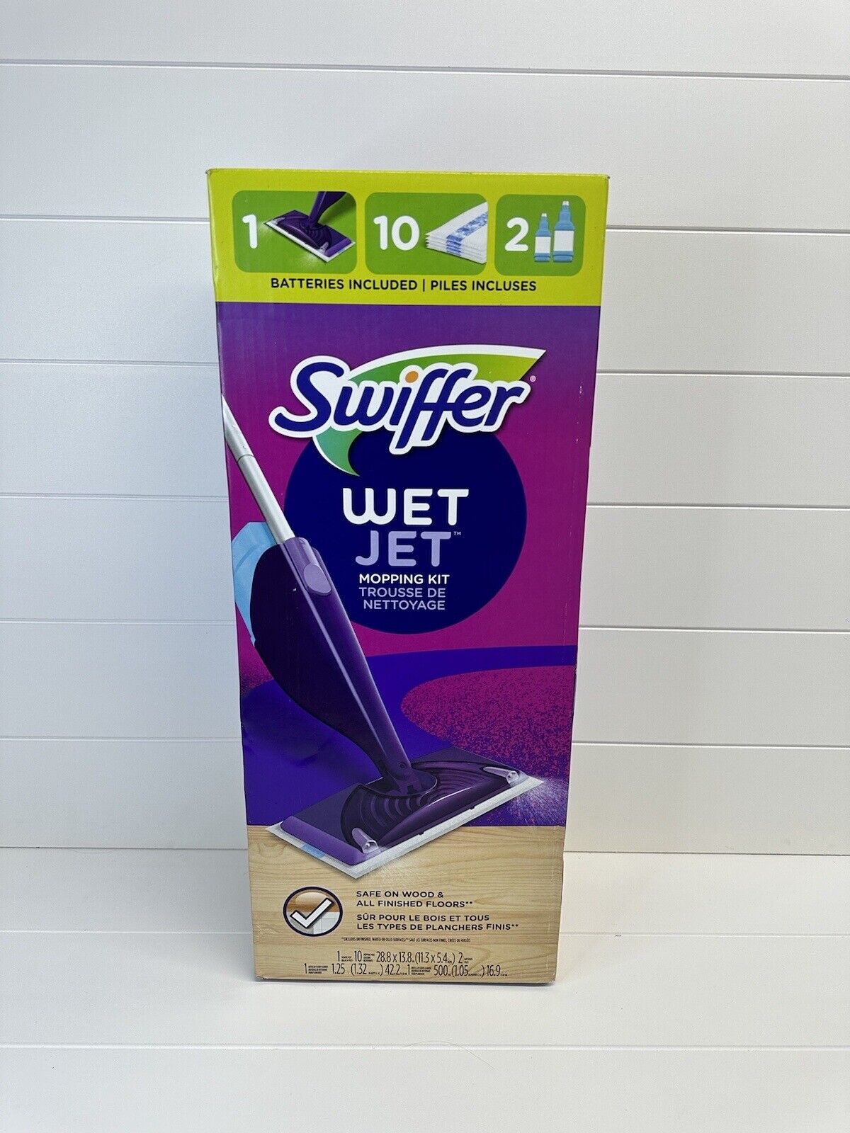 Swiffer Wetjet Wood Floor Spray Mop Starter Kit with 5 Pads & Cleaning  Solution - Helia Beer Co