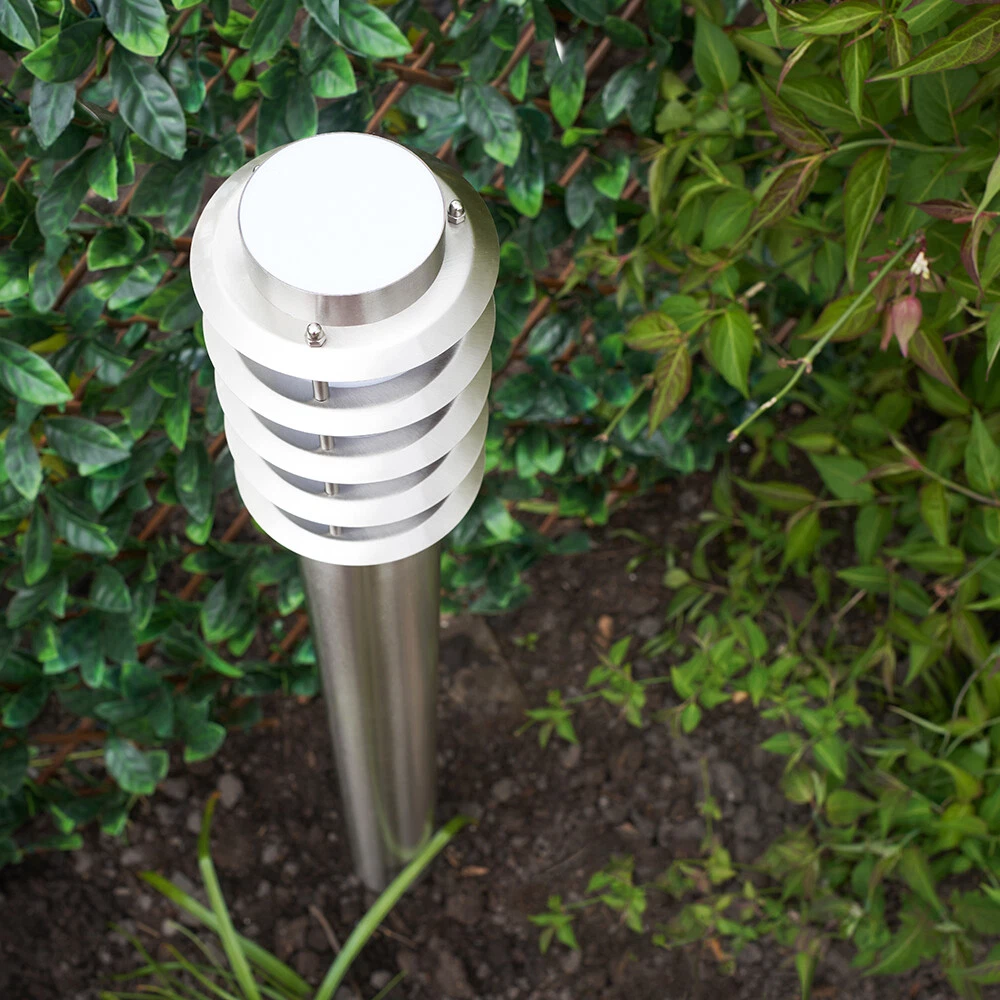 Modern Outdoor Garden Lighting IP44 Stainless Steel Bollard 450mm 1000mm Lights - Picture 6 of 10