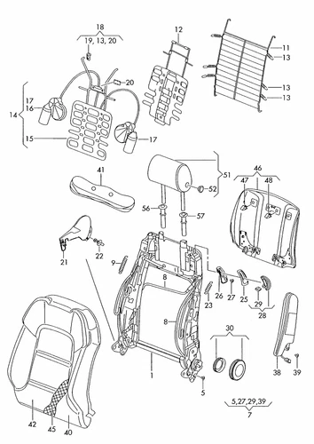 Verstellknopf Vordersitzlehne #8P4881671 für Audi A3 2004-2013 4-Türer - Bild 13 von 19