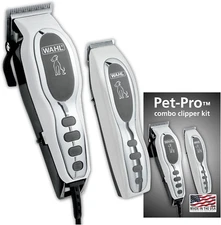 Wahl USA Pet-Pro Corded Clipper & Battery Trimmer Pet Grooming Combo Kit for Dog