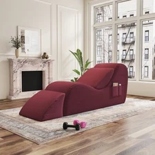 Yoga Recliner Curved Relieve Stress Chaise Lounge Yoga Sofa Divan Bed Yoga Chair