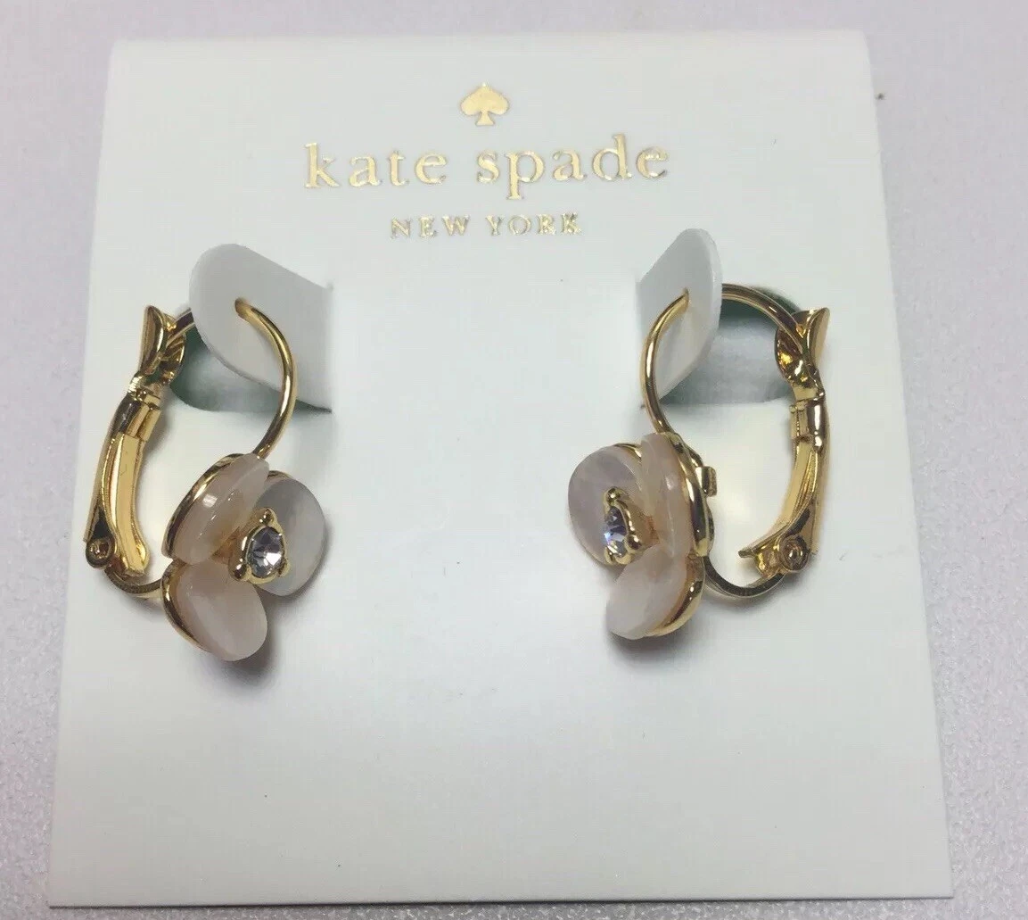 Kate spade disco best sale pansy leverback earrings