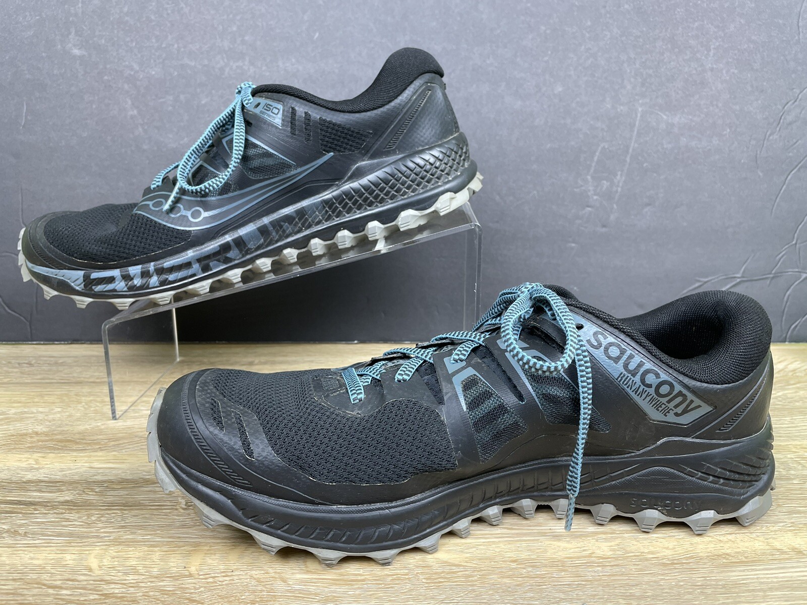 Saucony Running Shoes Mens Size 11 Black Peregrine ISO Trail Running