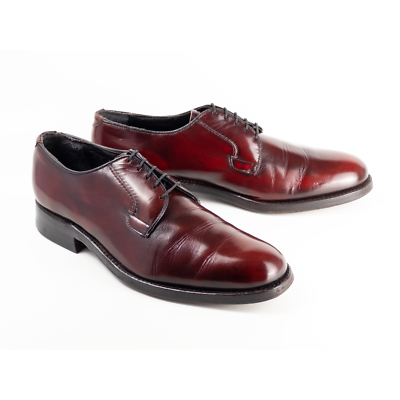 VINTAGE 80s | FLORSHEIM IMPERIAL 9D BURGUNDY CALF PLAIN TOE  display picture 1