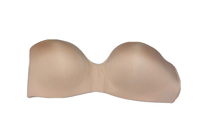 Maidenform Womens Size 40C Self Expressions Wireless Strapless Bra Beige Stretch