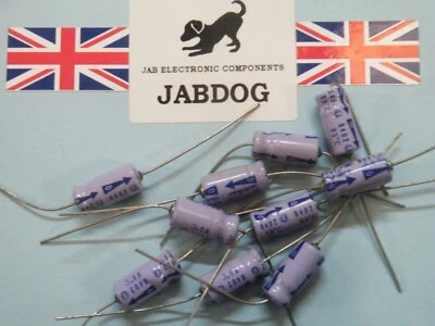 10 Pcs Axial Electrolytic Capacitor Dubilier 1uF 63v dia 6.5mm 9g 808