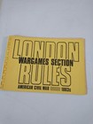 London Wargames Historical Mini Rules American Civil War 1863c VG