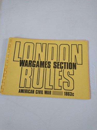 London Wargames Historical Mini Rules American Civil War 1863c VG - Picture 1 of 3