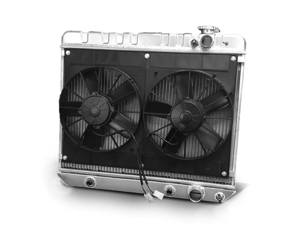 Dewitts Radiator w/Fans Automatic Transmission Raw Nova 73-74 Dewitts Radiator w/Fans Automatic Transmission Raw Nova 73-74